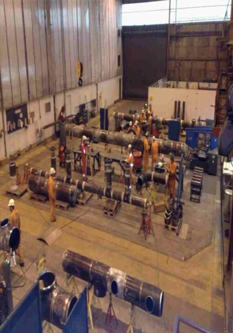 Industrial workshop prepared for technical fabrication